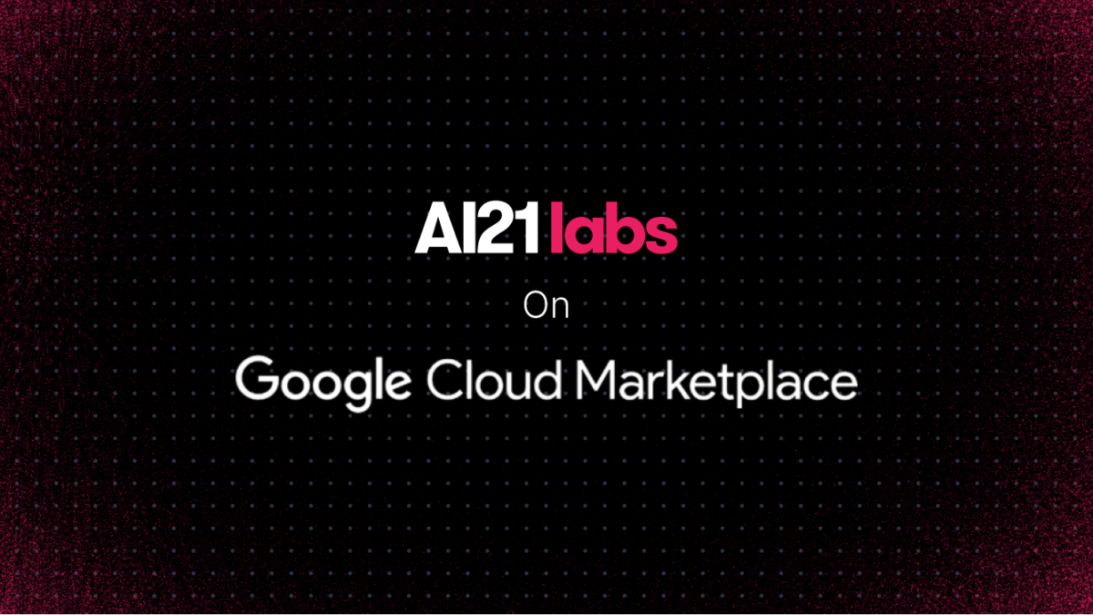 AI21 Labs on Google Cloud Marketplace