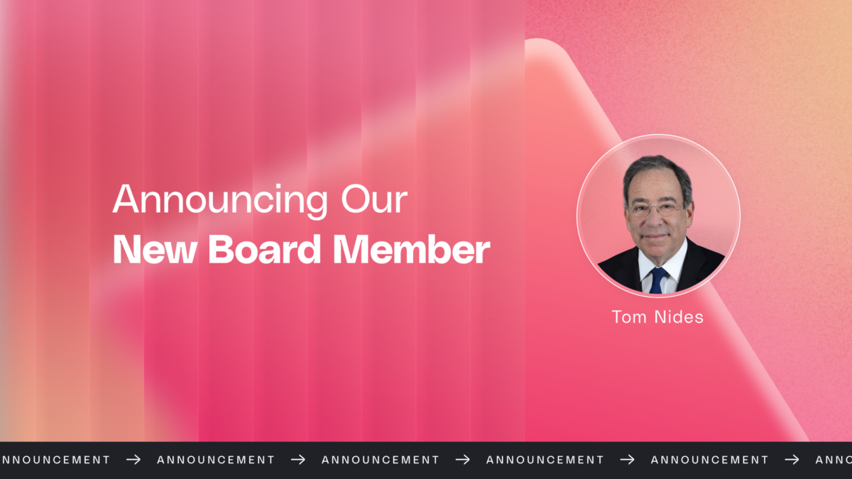 Announcing Our New Board Member: Tom Nides