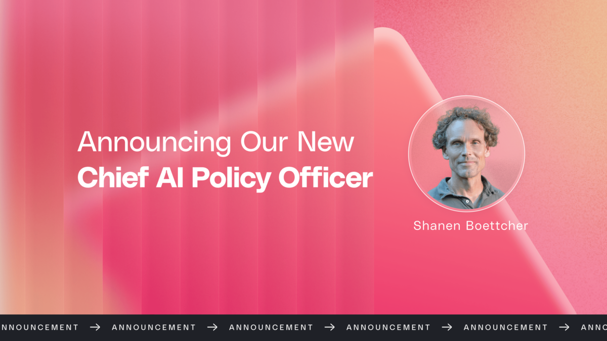 Announcing Our New Chief AI Policy Officer: Shanen Boettcher